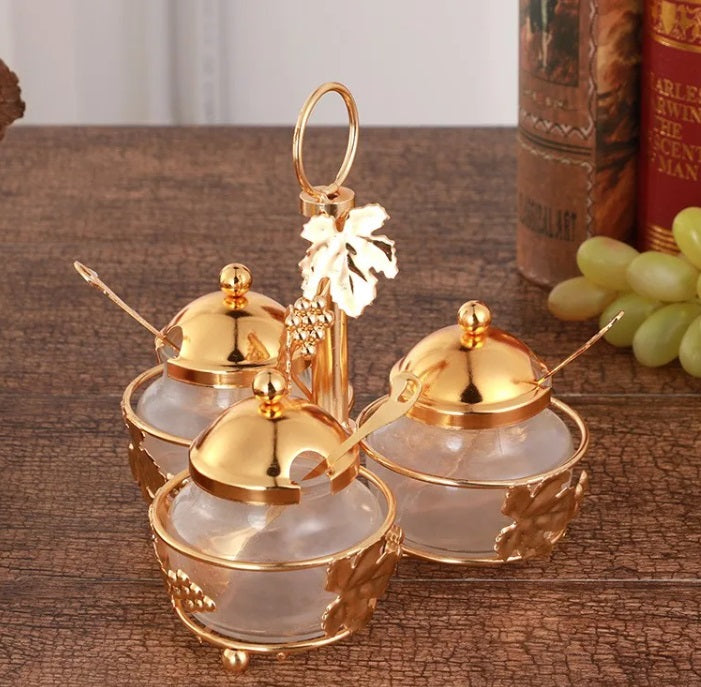 3 Compartments Sugar Bowl