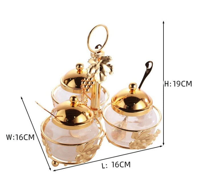 3 Compartments Sugar Bowl