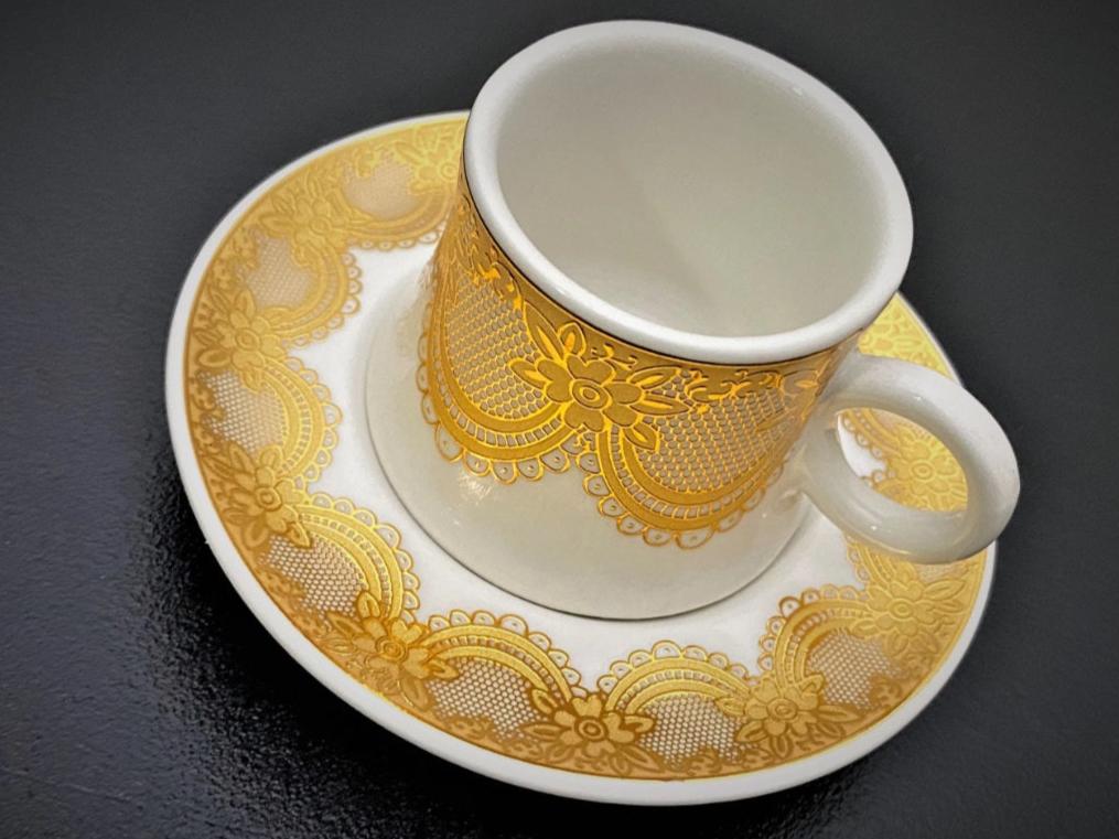 Ceramic Turkish Coffee flower Design Set for 6