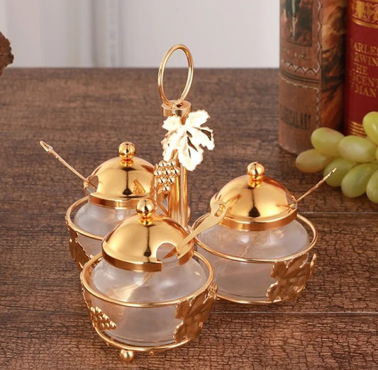 3 Compartments Sugar Bowl
